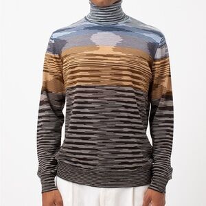 Missoni multi color Striped Turtleneck Sweater